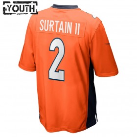 Denver Broncos Tröjor Patrick Surtain II 2 Nike Orange 2021 NFL Draft - Barn